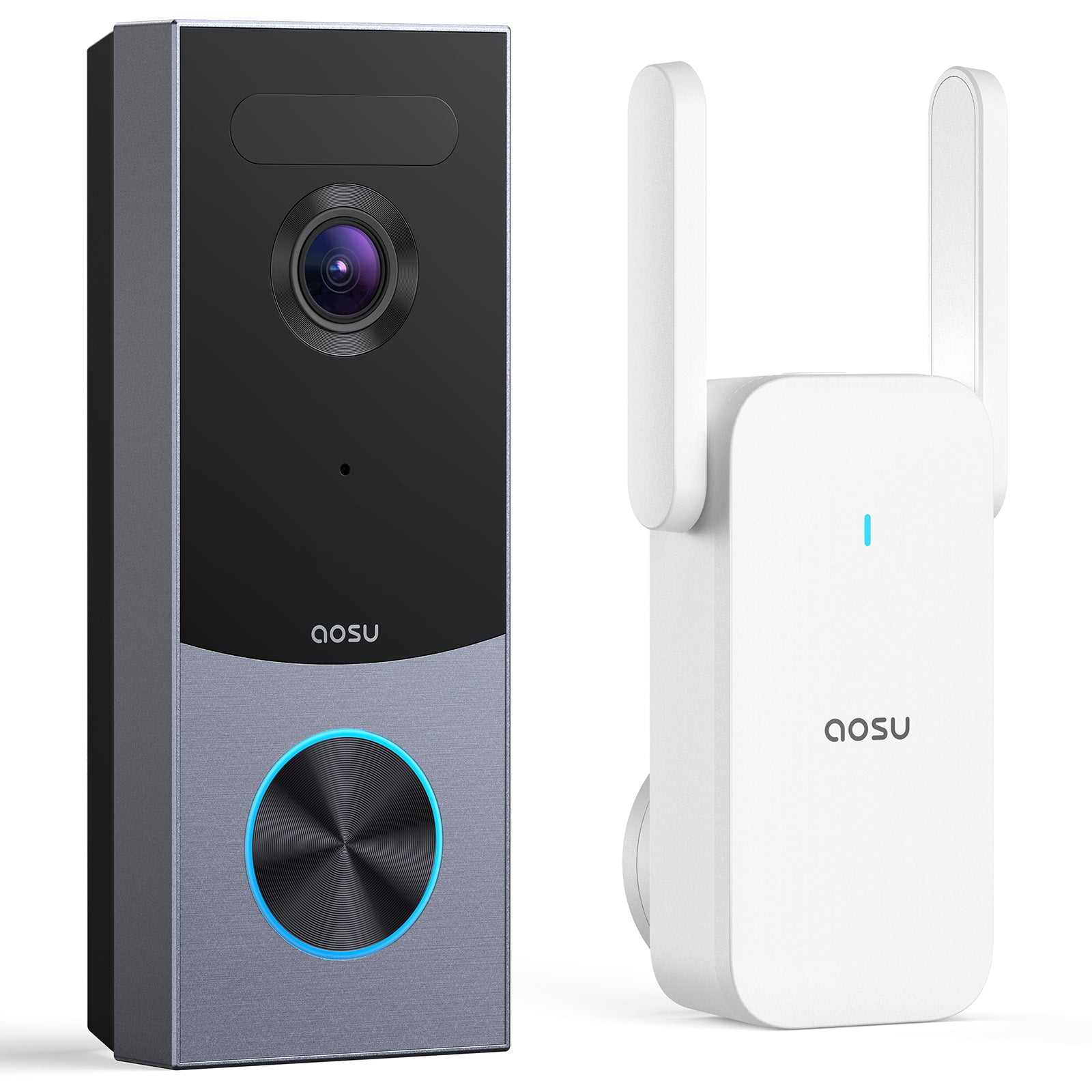 aosu Video Doorbell R1 Ultra mit 5-Megapixel-Kamera und mitgelieferter aosuBase Mini für lokale Speicherung
