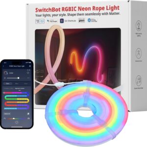 SwitchBot RGBIC Neon Rope Light 5 m – Smarte Neon-Lichtschlauch mit Matter
