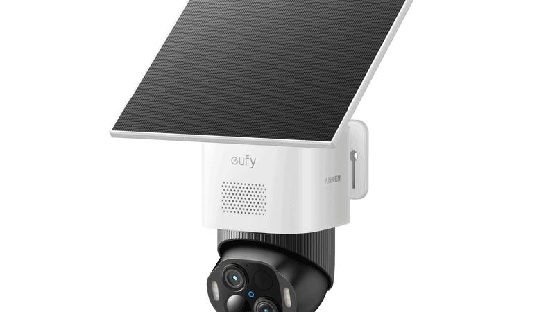 eufy SoloCam E50, eufyCam E52 und TrackLight Cam S1: Neue Kameras mit Auto-Tracking ab 249 Euro, NVR-System für 999,99 Euro 7 eufy SoloCam E50 mit zwei 4K-Objektiven und abnehmbarem Solarpanel