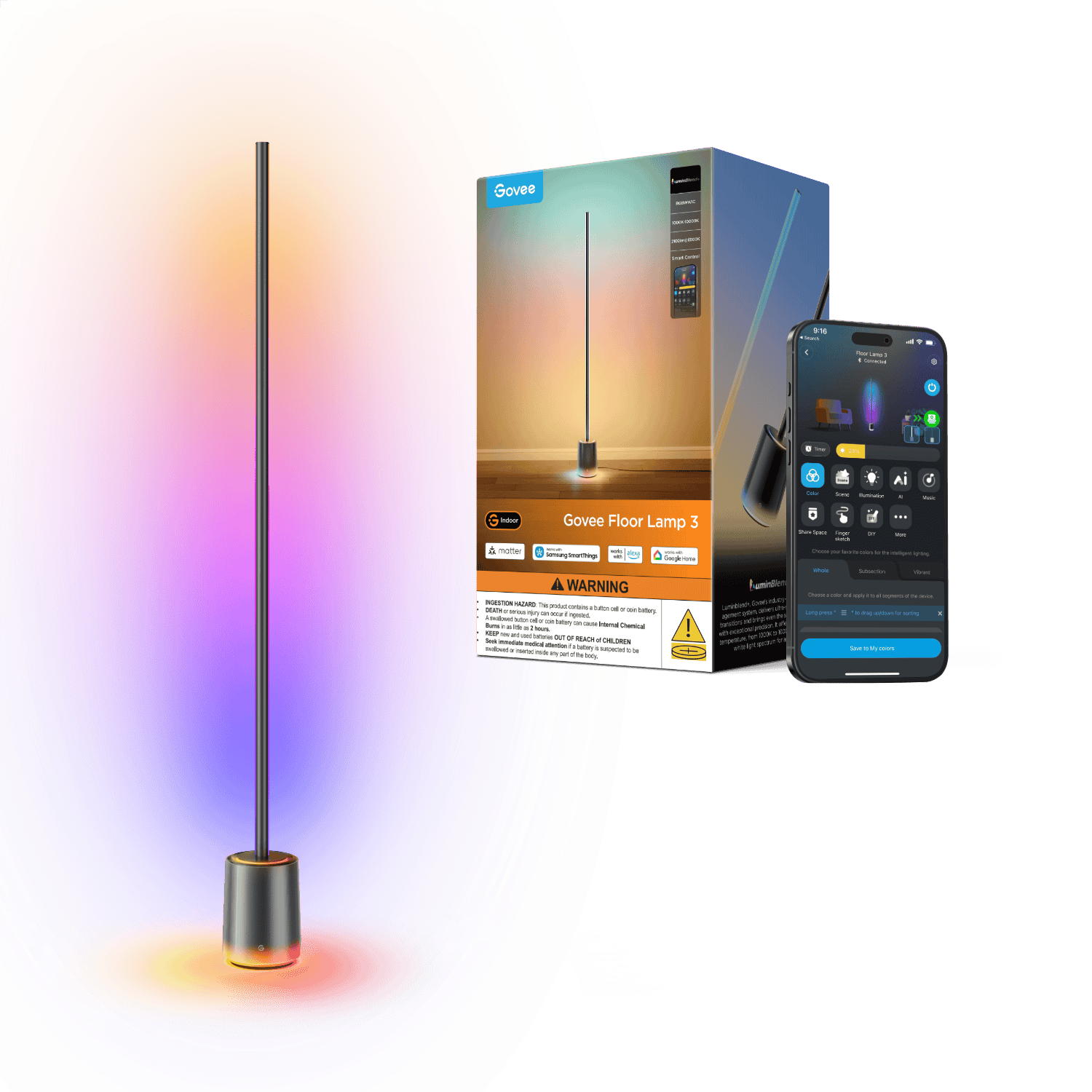 Govee Floor Lamp 3 Govee Floor Lamp 3 Stehlampe mit LuminBlend+
