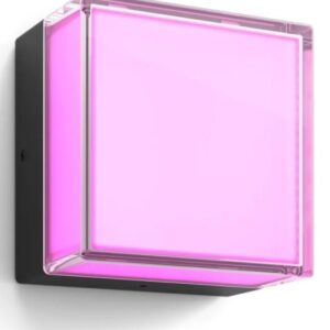 Philips Hue Scenova quadratische Outdoor-Wandleuchte in Schwarz